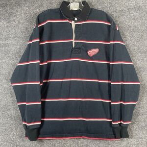 VTG Detroit Red‎ Wings Shirt Mens XL Fits Large Rugby NHL Hockey 90s Barbarian